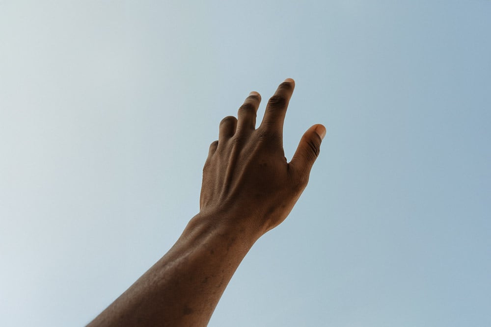 outstretched hand