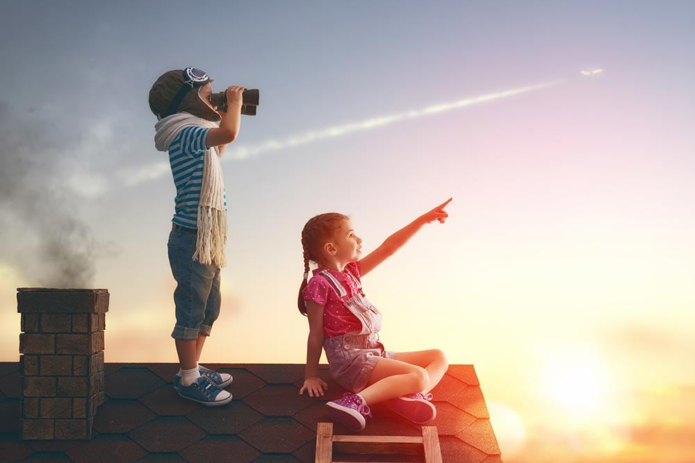 kids dreaming of the future