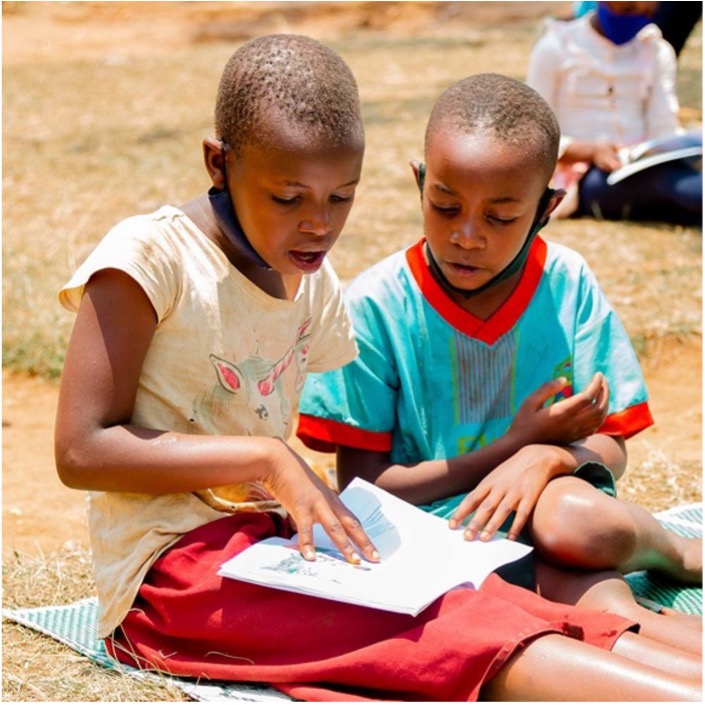 Boys reading books